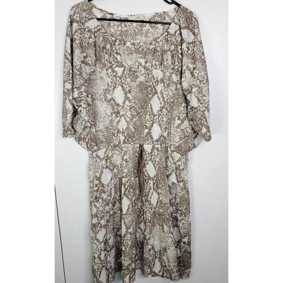 Loft Dress Womens M Snake Print Drawstring Waist Kimono Sleeves Lightweight - Picture 1 of 10